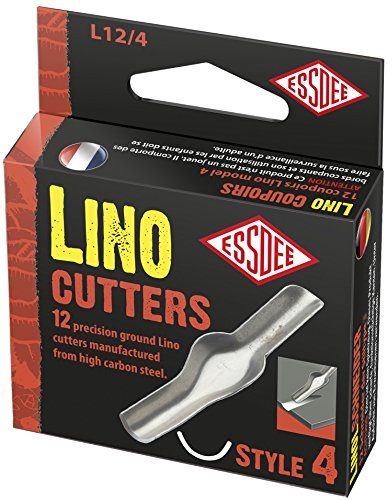 Essdee No.4 Lino Schneidmesser, Metall, Silber, 2 x 7, 5 x 9 cm