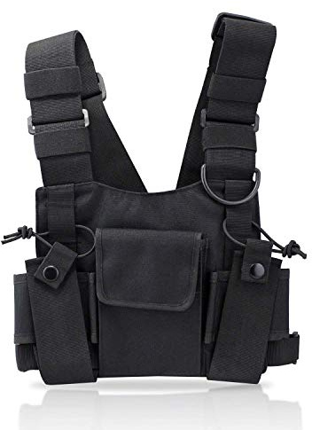 KEESIN Radio Walkie talkie bröstficka sele väskor paket ryggsäck hölster tvåvägs radio bärväska tillbehörshållare (typ B)