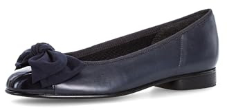 Gabor Women's Basic Ballet Shoes, Blue Leather/Patent, 6 UK