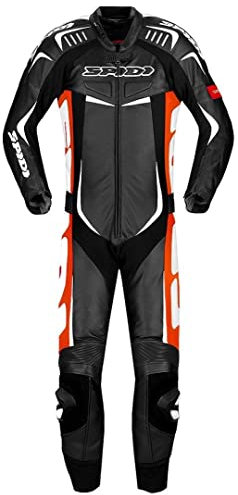 Spidi Track Wind Pro - Tuta da motociclista, in pelle, 1 pezzo