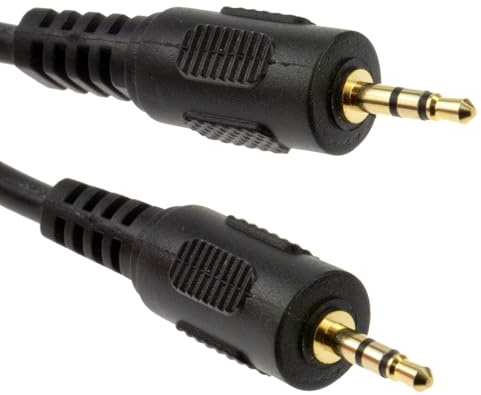 kenable 2.5mm Stereo Jack to 2.5mm Jack Audio Cable GOLD Plated Connectors Black 3m