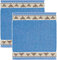 Kracht Frottier-Geschirrtuch 2er-Pack Baumwolle blau Größe 50x50 cm