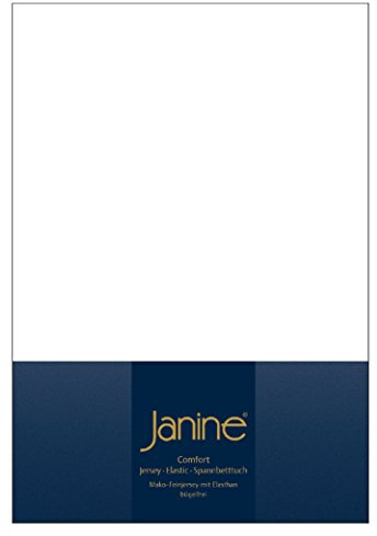 Janine Spannbettlaken Elastic 5002, Gr. 200x200 cm, Fb. 10 weiß, Elastic-Jersey