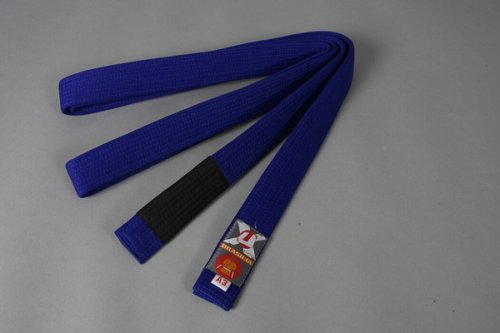 Ju-Sports Brazilian Jiu-Jitsu Gürtel - blau, Baumwolle I Kampfsport Gürtel Für BJJ I Mehrfach gesteppt I Ca. 4,5 cm breiter Martial Arts Gürtel I A2