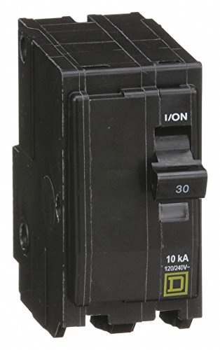 Square D QO230 Miniature Circuit Breaker, 120/240 VAC, 30 A, 10 kA Interrupt, 2 Poles, Thermal Magnetic Trip