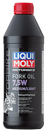 LIQUI MOLY 2719 Huile pour Fourche Medium/Light 7,5W de Moto, 1 L, Noir, Neutre