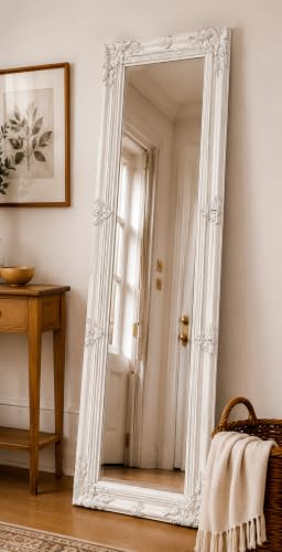 DOWNTON INTERIORS UK Antique White Full Length Dressing Wall Mirror