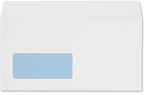 5 Star Office Envelopes Wallet Peel and Seal Window 100gsm White DL - Ref (Pack 500)