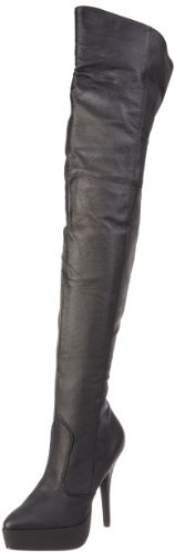 Devious Indulge-3011, Stivali Donna, Nero Blk Leather P, 41 EU