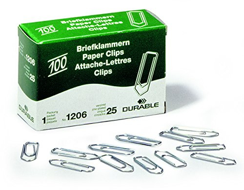 Durable Briefklammern, 26 mm, 2000 Stück, verzinkt, 120625