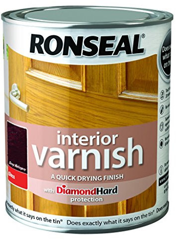 Ronseal Interior Varnish Gloss 750ml Deep Mahogany (330093)