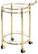 HAKU Möbel Servierwagen vermessingt, Metall, Sicherheitsglas - Maße: B 59 cm x H 79 cm x T 49 cm, Style: Contemporary