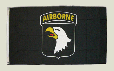 Digni drapeau USA Etats-Unis 101st Airborne, noir 90 x 150 cm
