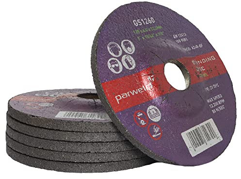 (PACK OF 5) Parweld 125mm Grinding discs for steel (125 x 6.0 x 22.2mm) 5