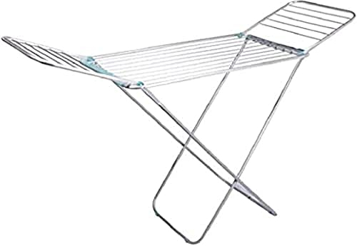 MSV, Wäschetrockner mit Flügeln aus Aluminium, Großzügige Länge, bis zu 18 m Trockenfläche, Robust und langlebig, Klappflügel-Design, Blau/Grün/Violett 18 m