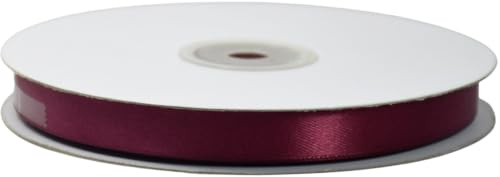 NASTRO DOPPIO RASO 15 MM ROTOLO 50 MT 50 METRI RIBBON SATIN (BORDEAUX)