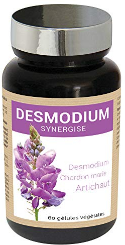 NUTRIEXPERT Desmodium Synergisé, Favorise la Digestion et Détox du Foie, Chardon Marie et Artichaut, Actifs 100% Origine Naturelle, Sans Gluten, Convient aux Végétalien, 60 Gélules Végétales