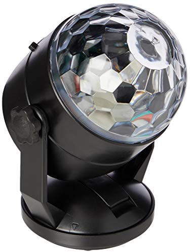 Tinc Boogie usb powerd Mini Disco DJ 3W Stage RGB LEDs, Sound Activation and Rotation. Glitter Ball Changing Light for Home, School or Office, Multi-Colour(package may vary)