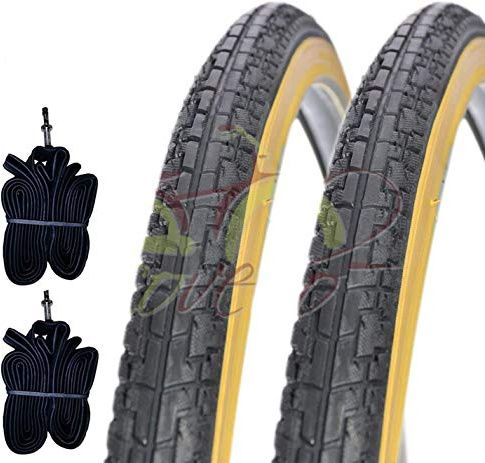 2 pneus noir + 2 chambres à air pour vélo de vélo trekking city bike 700 x 32 1 5/8 1/4 (32 – 622)