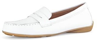 Gabor Damen Slipper, Frauen Slip On,Best Fitting,Mokassins,Halbschuhe,Slides,Schlupfschuhe,schluepfschuhe,Loafer,Slip-ons,Weiss,37 EU / 4 UK