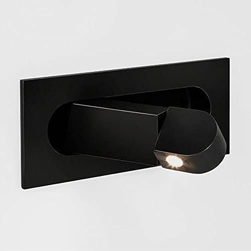 Lampada da parete a LED da incasso Faretto da lettura regolabile sul comodino, Mini applique da parete per testiera, Faretti da parete per camera da letto Lampade notturne per soggiorno di h