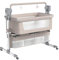 Reenborn Beistellbett Baby, Convertible Babybett für Co-Sleeping, Beistellbett Baby Boxspringbett mit Rollen Multifunktionale Faltbare mit 5 Schwankende Getriebe, Großer Raum (601 Khaki)