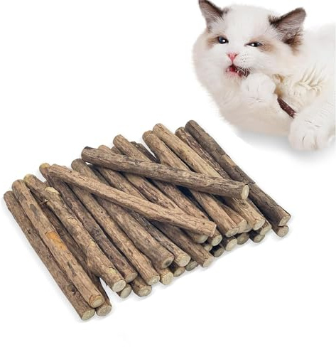 20Pcs Cat Chew Sticks, Cat Molar Sticks, Catnip Sticks For Cats, Cat Catnip Toys, Teeth Grinding Chew Toys, Cat Dental Chew Sticks, Natural Wood Sticks For Cat Teeth Cleaning Cat Dental Care