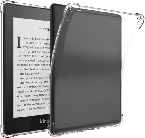 Clear Soft Flexible Compatible With 7 Inch Kindle Paperwhite 12th Gen 2024 Case and Kindle Colorsoft,Ultra Slim TPU Back Cover,Reinforced Edge Corners Scratch-Proof Lightweight (Anti-fall shell)