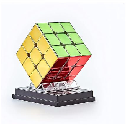 XMDCuber Speed Cube 3x3, 3x3x3 Magnetic Speed Cube Reflective Cube Shiny Cube Puzzle Mirror Reflective Magic Cube 56mm