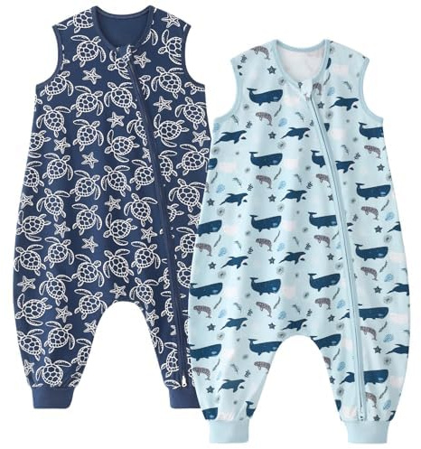 Unnivoll Gigoteuse à Pied 3-4 Ans, Gigoteuse Été Tog 0.5, 100% Coton, Turbulette pour Bébé Nouveau-né Garçons Filles