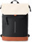 Lekespring Mochila Ordenador Portatil Mujer de 15.6, Mochilas Cuero Impermeable con Cierre MagnéTico RáPido, Mochila Casual Para Universidad Profesora Urbanas Trabajo Viajes Diario (Beige_Negro)