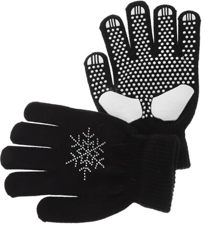 EXHUMKY Skihandschuhe Eislaufhandschuhe für Mädchen Handschuhe für kaltes Wetter Herbsthandschuhe Greifhandschuhe für Snowboardhandschuhe Stricken Black