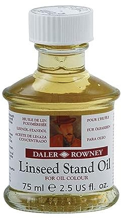Daler-Rowney Georgian Oil Medium, Glass Jar, 2.54oz - 75 ml, Linseed Stand Oil