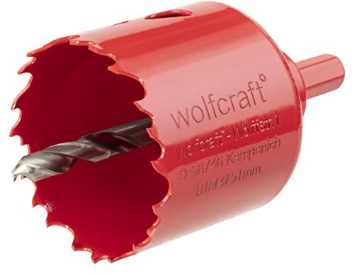 wolfcraft Sierra de corona BiM I 5471000 I Para materiales de obra en seco, madera, plásticos y metales, profundidad de corte de 40 mm