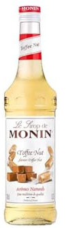 MONIN Premium Toffee Nut Syrup 700ml for Coffee and Cocktails. Vegan-Friendly, Allergen-Free, 100% Natural Flavours and Colourings