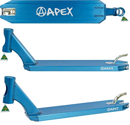 Apex Pro Stunt-Scooter Deck I 46cm-55,9cm Länge I Profi I Fortgeschritten I Trick I Tret I Freestyle I Rolle I Trittbrett I Hochwertig I Park und Street (türkis, 580 (49cm))