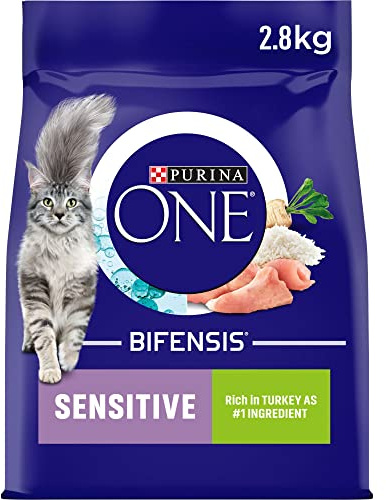 PURINA ONE | Sensitive Dry Cat Food, Turkey and Rice, 3kg