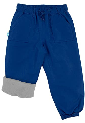 JAN & JUL CozyDry Water-Proof Rain Snow Pants for Kids Toddlers Boys Girls (5 Years, Cozy-Dry: Nebula Blue)