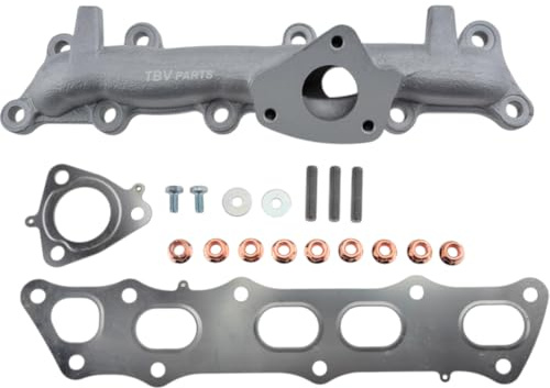 TBVPARTS Colector De Escape 18100RMAE00 Mas Juego De Juntas 18100RBDE11 Hecho De Hierro Dúctil 04180RBD305 Compatible Para Civic Accord 2.2 CTDI 04180RSR305