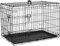 Cardys Dog Crate Puppy Pet Cage with 2 Doors Easy Clean Removable Plastic Tray Folding Metal Training Crate (Large 36''), black