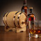 InGenious Mini Wooden Whiskey Barrel Decanter | Miniature Spirit Keg with Stand