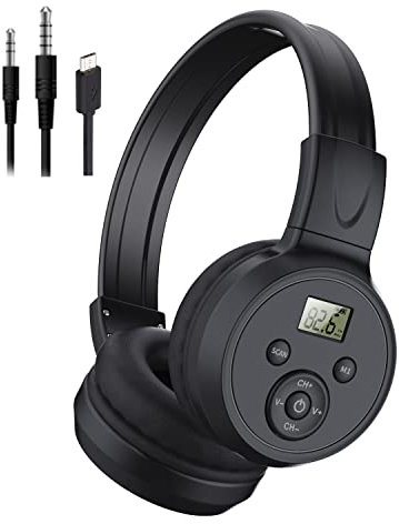 Kamapulo F4 Rechargeable & Portable Personal FM Radio Headphones with Best Reception, FM Headset Radio Receiver for Meeting, Daily Works, Hiking, Jogging