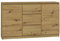 CDF Commode Moderne 2D3S (2 Portes, 3 tiroirs) | Couleur : Chêne Artisan | Meuble de Rangement, pour Petits Objets | Idéal pour Le Salon, la Chambre à Coucher, la Chambre d'enfants | Étagères