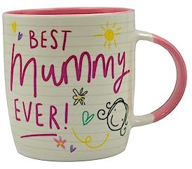 HOX Scribbles Ceramic Coffee Cup - Mummy, 11oz