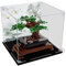 HCAEIOFJ Clear Acrylic Display Case for Lego Icons Bonsai Tree 10281, Black Bottom+Background