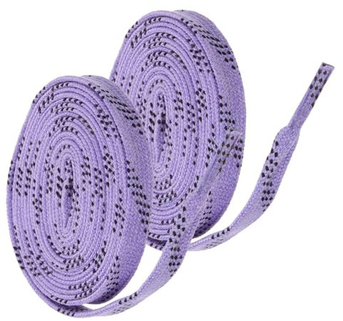 Garneck Hochwertige Gewachste Schnürsenkel Für Eishockey-Schlittschuhe – 1 Paar Flache - Lila Schnürsenkel Für Optimalen Halt Und Style Beim Eishockeyspiel Oder Training Ideal Für