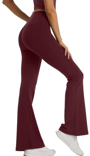 XDSP Pantalones de Yoga para Mujer Cintura Alta Yoga Pants Bootleg Pantalones de Jazz Control de Barriga Elasticos Comodos para Fitness,Entrenamient,Gym, Deportiva,Casual, Trabaj