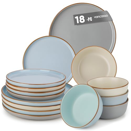 Vancasso RENO lergods, porslinsset, 6 personer, 18 delar
