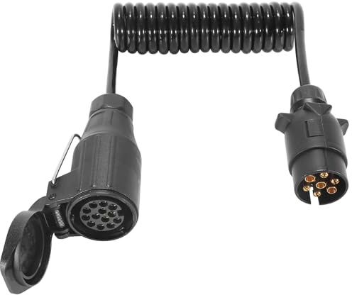 ETUKER 12v 2M Alargador Cable Remolque Cable de Extensión de 7 Polos Adaptador Enchufe Remolque de 7 a 13 Pines