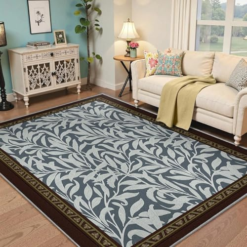 LANDERSION Tappeti antiscivolo in stile campestre 100x150cm Zerbino d'ingresso lavabile in foglie salice e tappeto sottile pieghevole antiscivolo per lavanderia in corridoio arredamento casa